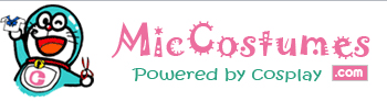 a cartoon cat and the words "miccostumes.com powered by cosplay
